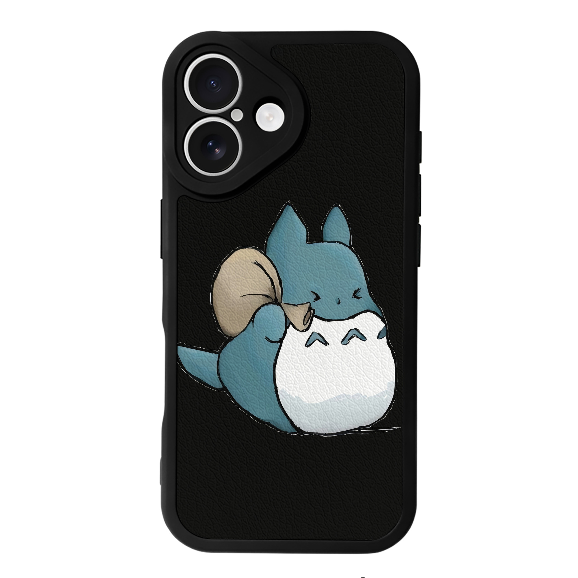 （画像用） となりのトトロ 草壁メイ 草壁サツキ My Neighbor Totoro Satsuki Kusakabe Mei Kusakabe 【iPhone 16シリーズ対応】シリコンスマホケース（レザー調） 材質：シリコン